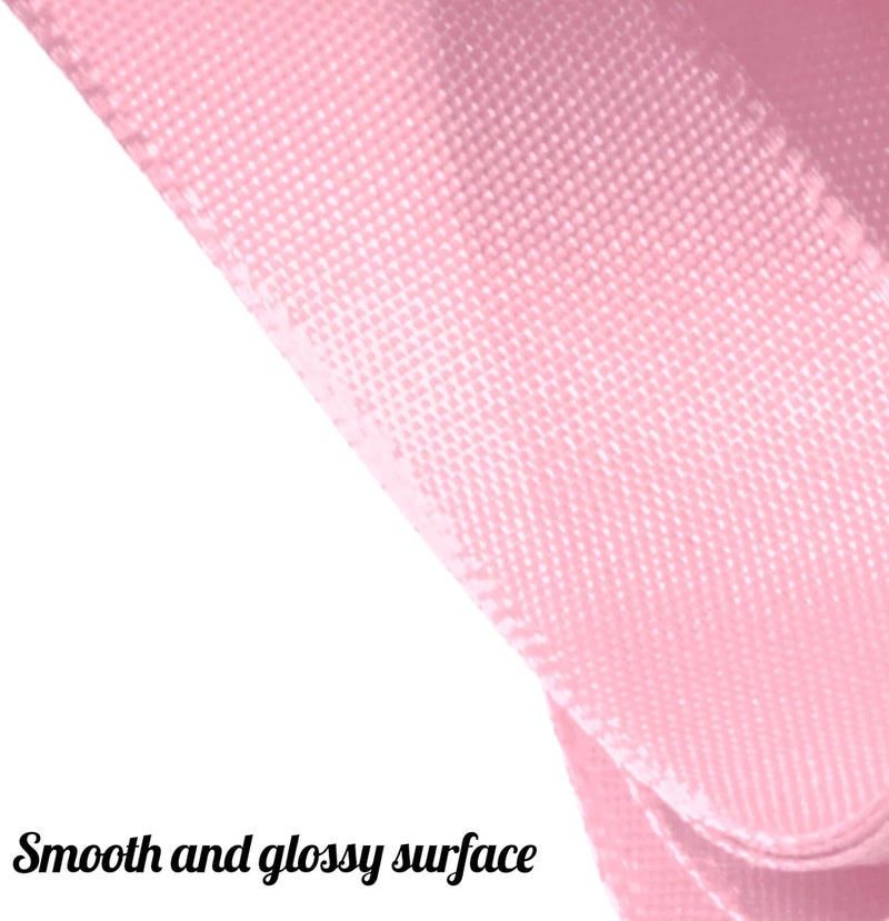 Flezoo 25 Yards Pink Satin Ribbon 1 1/2inch, Single Face Polyester Silk Fabric Hair String Ribbon for Craft, Flower Bouquets, Gift Wrapping, Wedding, Bow Making and Valentines Decoration - Image 2